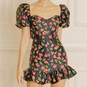 Indigo Navy Floral Mini Dress